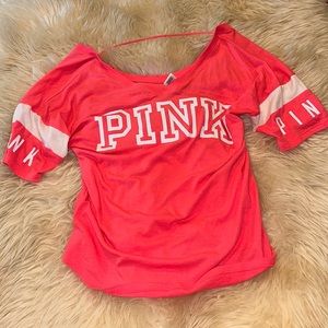 🌸 VS PINK sporty oversized T Shirt size S
